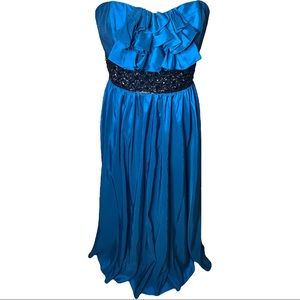 🥂Flirt by Maggie Sottero Gown, Dusty Blue Dress for Ball, Prom Dress, Formal